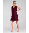 Рокля без ръкави в бордо Vena-4 снимка