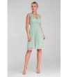 Рокля в цвят мента с V-образно деколте Anna-3 снимка
