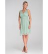 Рокля в цвят мента с V-образно деколте Anna-4 снимка