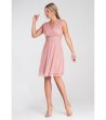 Рокля без ръкави в розово Vena-3 снимка