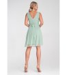 Рокля в цвят мента с обло деколте Grethen-1 снимка