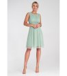 Рокля в цвят мента с обло деколте Grethen-2 снимка