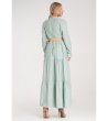 Дълга рокля в цвят мента с колан Irra-1 снимка