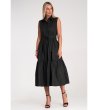 Черна памучна рокля без ръкави Ramira-2 снимка