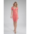 Рокля в цвят корал Rioni-2 снимка
