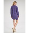 Дамска виолетова рокля с волан M805-1 снимка
