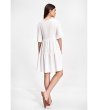 Памучна бяла рокля Tita-1 снимка