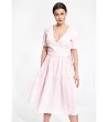 Памучна рокля в светлорозово с къс ръкав Renita-2 снимка