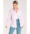 Дамска риза на райе в розово и бяло с копчета Klasyczna-2 снимка