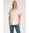 Дамска бежова риза с декорация Fani-4 снимка