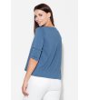Дамска синя блуза с 3/4 ръкави-1 снимка