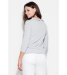 Дамска памучна блуза в сиво с яка Lusi-1 снимка