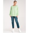 Дамска памучна светлозелена блуза Ambra-2 снимка