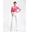 Асиметричен топ в розово Lavoni-2 снимка