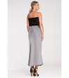 Елегантна сива миди пола Lina-1 снимка