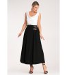 Черна миди пола с катарами Lexa-2 снимка