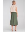 Зелена миди пола с колан Melisa-1 снимка