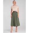 Зелена миди пола с колан Melisa-4 снимка