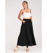Дълга черна макси пола с колан Keila-3 снимка