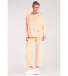 Памучен комплект от блуза и панталон в бледооранжево Belita-2 снимка