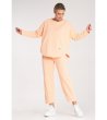 Памучен комплект от блуза и панталон в бледооранжево Belita-3 снимка