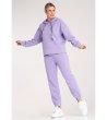Лилав дамски комплект от суитшърт и панталон с памук Angela-2 снимка