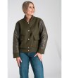 Дамско яке в цвят маслина Emily-4 снимка