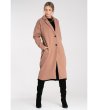 Бежово дамско палто с джобове Emily-4 снимка