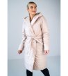 Дамско бежово яке с качулка Decco-3 снимка