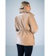 Дамско бежово яке с лъскав ефект Eternity-1 снимка