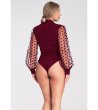Боди в бордо с ефектни ръкави Vlada-1 снимка