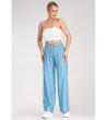 Дамски син панталон с широки крачоли Alva-2 снимка