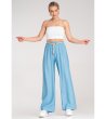 Дамски син панталон с широки крачоли Alva-4 снимка