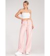 Дамски розов панталон с широки крачоли Alva-3 снимка