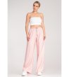 Дамски розов панталон с широки крачоли Alva-4 снимка