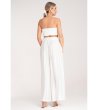 Дамски бели панталони с висока талия Scarlet-1 снимка
