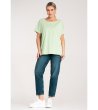 Светлозелена дамска памучна тениска Keila-2 снимка