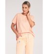 Светлооранжева дамска памучна тениска Keila-2 снимка