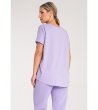 Лилава дамска памучна тениска Keila-1 снимка