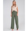 Дамски панталон в зелено с широки крачоли Tola-2 снимка