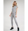 Памучен дамски панталон в сиво Sarah-2 снимка