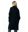 Дълъг черен дамски пуловер с яка Galiarda-1 снимка