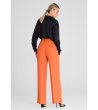 Дамски оранжеви панталони с копчета M949-1 снимка