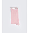 Дамски чорапи в розово с къдрички Lasti-1 снимка