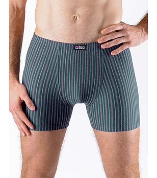 Мъжки боксерки на райе в сиво и зелено снимка