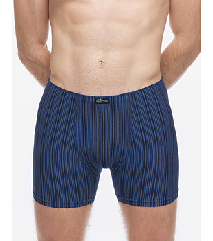 Тъмносини мъжки боксерки на райе снимка