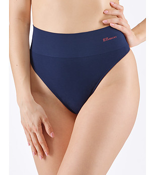 Прашки с висока талия в син нюанс снимка