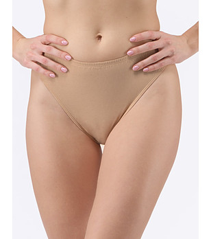 Бежови памучни бикини снимка