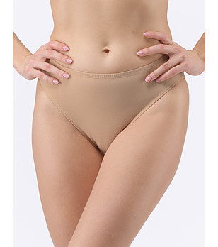 Класически бежови памучни бикини снимка