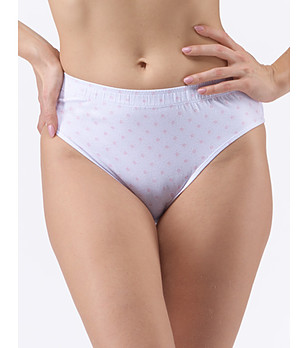 Бели памучни бикини с принт снимка